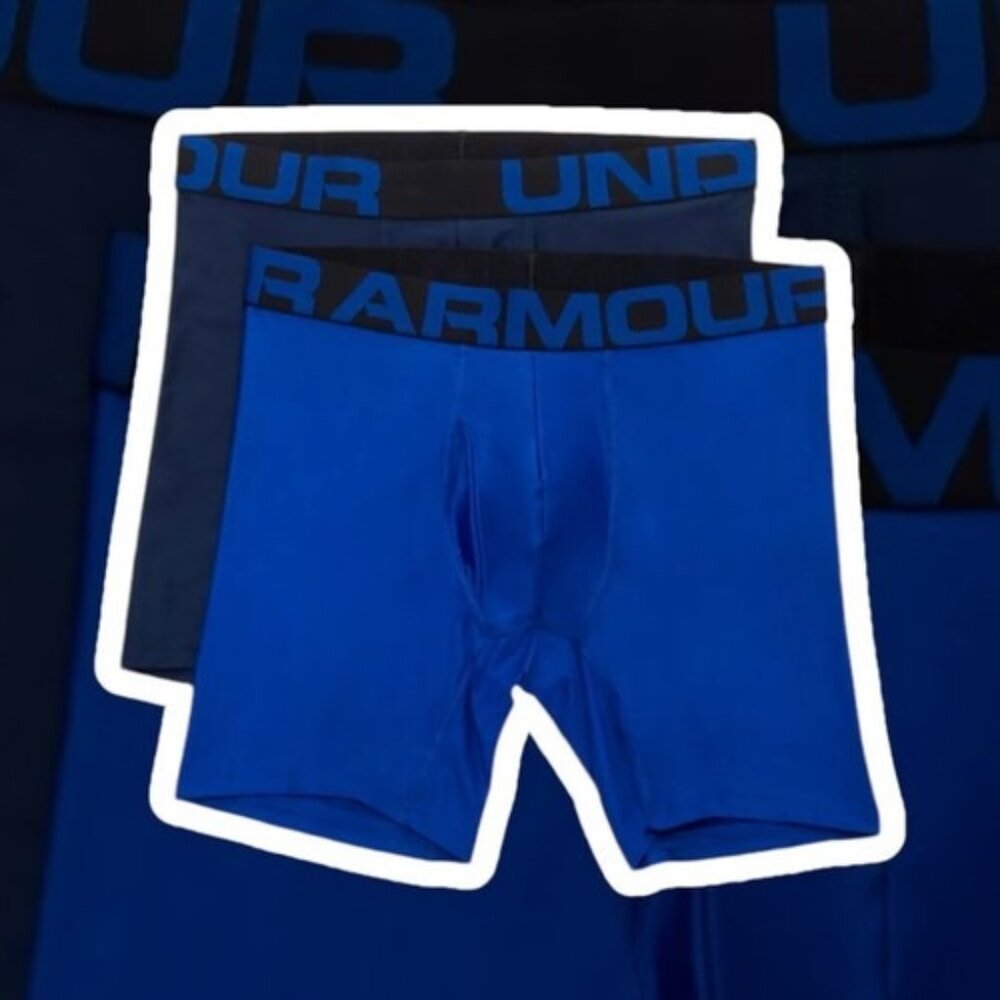 NEW Under Armour Men's Original Series 6-inch Boxerjock Boxer Briefs- 2 Pack
